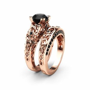 Black Diamonds Wedding Ring Set