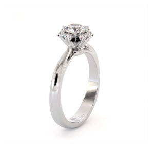 Forever One Moissanite Ring 14K White Gold Classic Engagement Ring