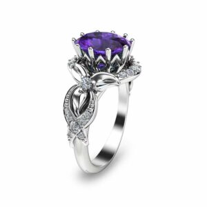 Oval Tanzanite Ring Promise Ring Anniversary Ring in White Gold  Tanzanite Engagement Ring December Birthstone